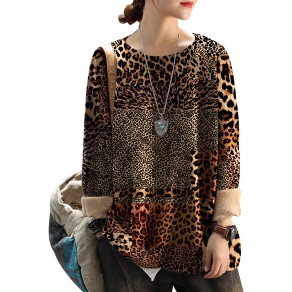 Women Christmas Sweater Graphic Print Oversized Pullover Casual Loose Knit Top - Picture 1 of 4